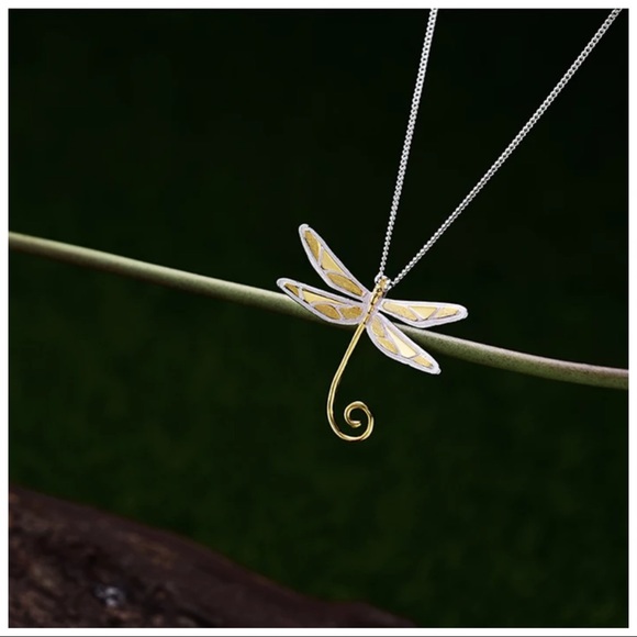 Artisan Handmade 925 Silver Dragonfly The Zarrah Necklace - Picture 1 of 5